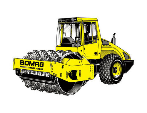Product picture BOMAG Single drum wheel drive vibratory roller BW 211 D-3 Service Repair Manual - Download!