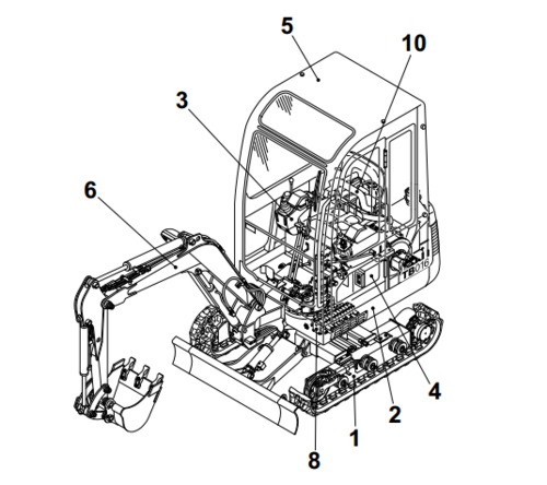 Product picture Takeuchi TB53FR Compact Excavator Parts Manual Download
